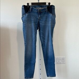 Elegant Blue Skinny Maternity Jeans for Women
